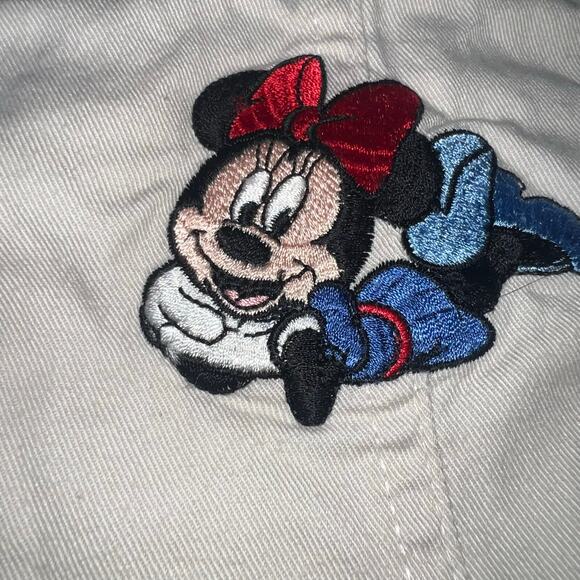 Vintage Disney embroidered Minnie Mouse and flower overall khaki dress size 24M - Picture 4 of 7